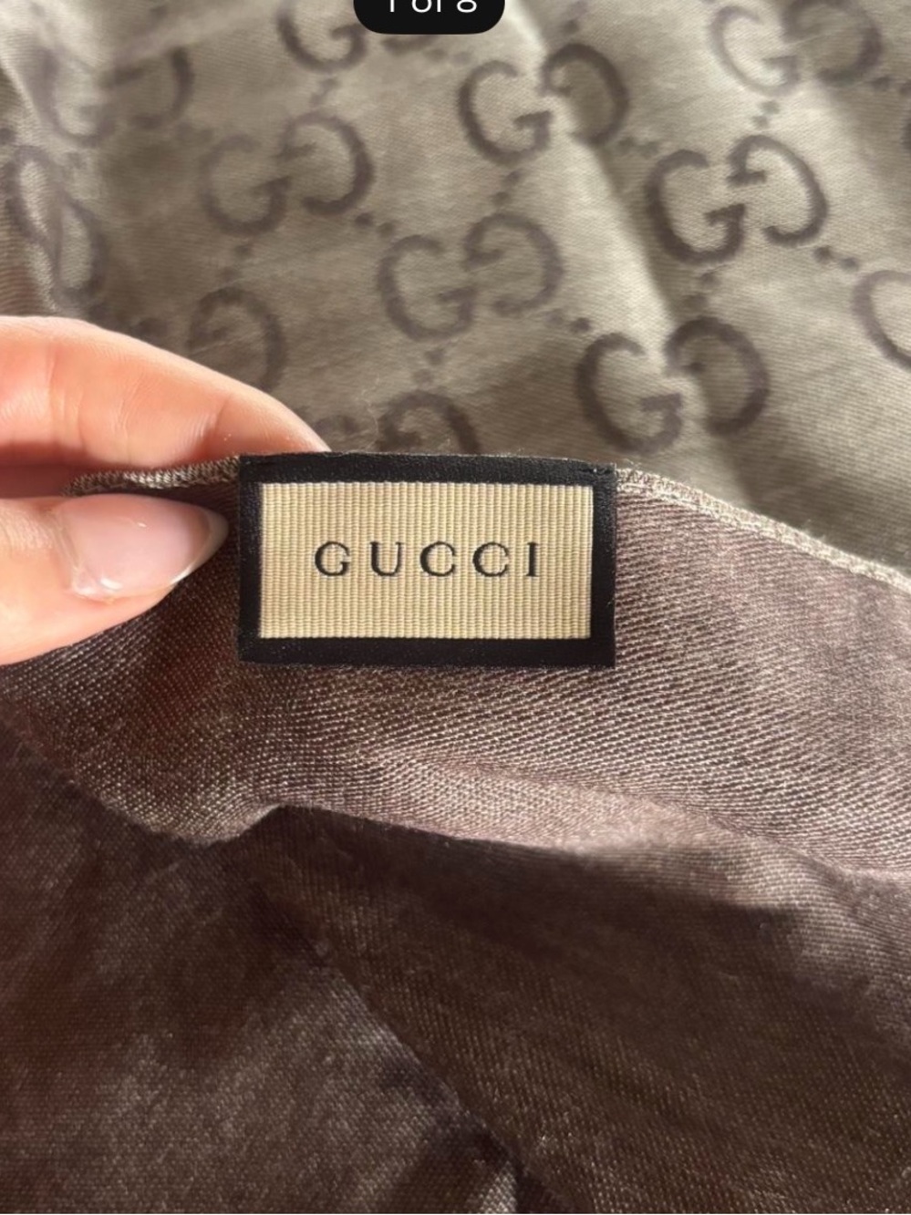 Gucci Brown GG Monogram Scarf